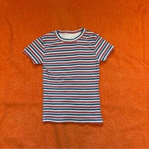 twik Women’s Short Sleeve Striped Tee - Navy, Red & White